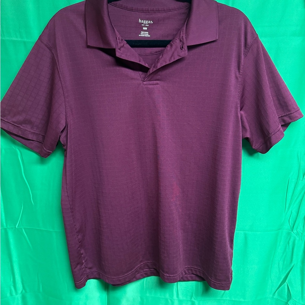 Haggar Men's Rich Burgundy Polo Shirt